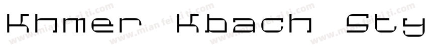 Khmer Kbach Style V01字体转换